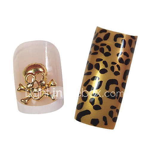 Halloween Style 1pcs 3D Metal Nail Decorations (Golden)