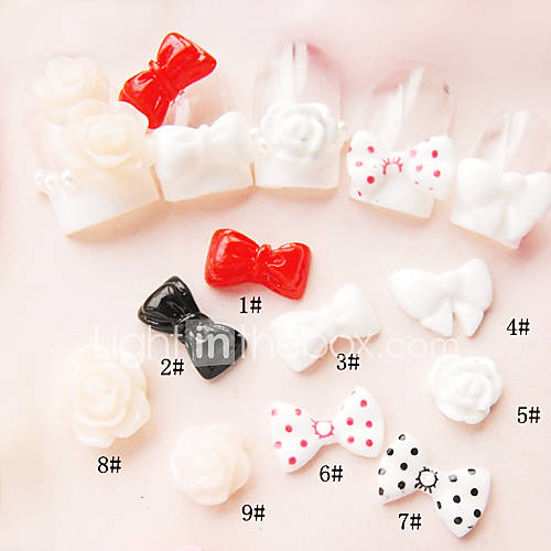 10pcs 3D Resinic Nail Decorations