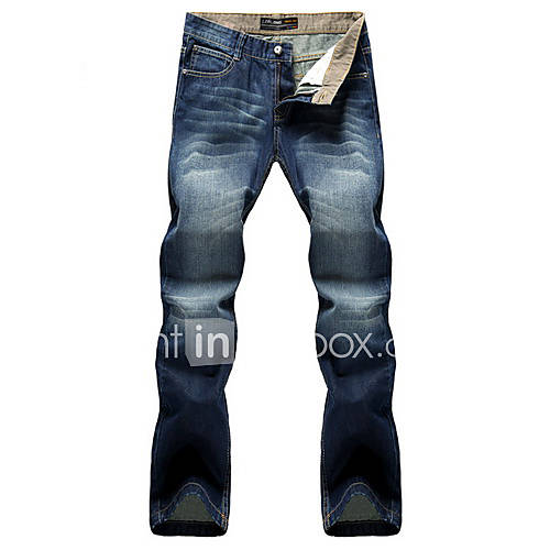 Trendy Large Size Straight Jeans