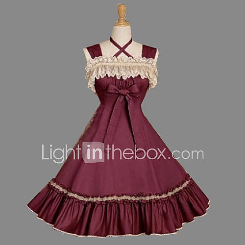 Sleeveless Knee length Cotton Princess Lolita Dress