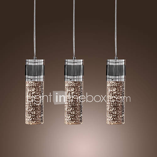 Artistic Pendant Light with 3 Lights   Cylinder Shade