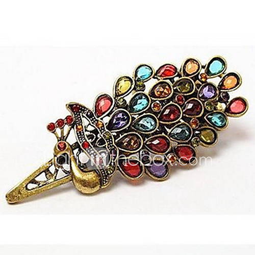 Womens Vintage Luxuriant Peacock Hair Jaw Clip(93.6cm)