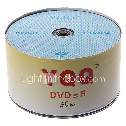 16x 4.7GB 120min DVDR DVD R Recordable Disk (50 pack)