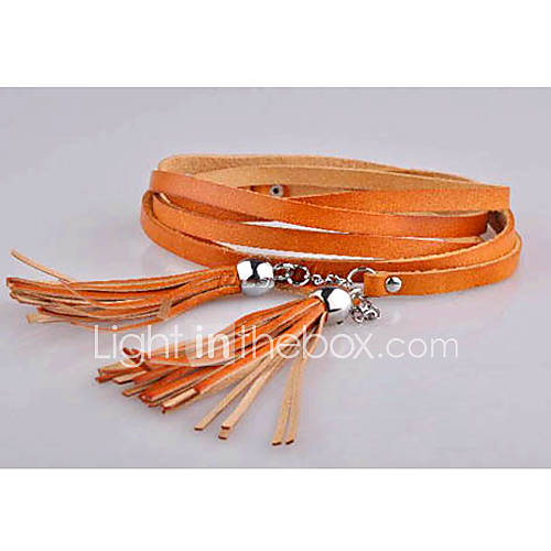 Womens Leather Tassels Belt(2380.80.3CM)