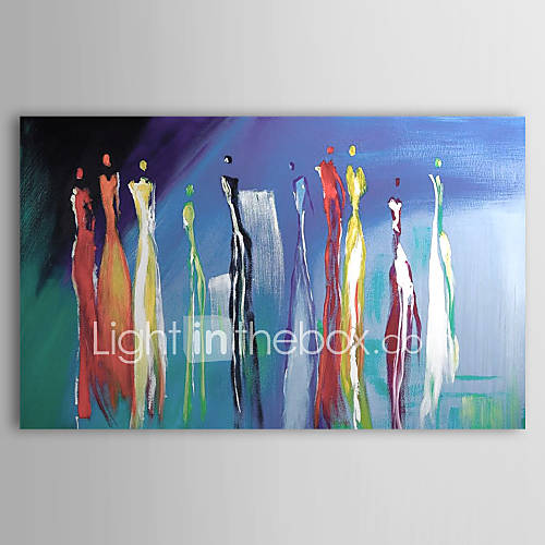 Hand painted Abstract Oil Painting with Stretched Frame