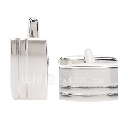 Simply Silver Square Amboss Cufflinks