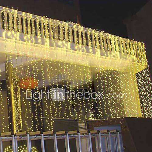 8Mx3M Gold LED String Lamp with 800 LEDs   Christmas Halloween Decoration