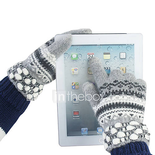 Girls Colorful Design Woolen Touch Gloves(Assorted Color)