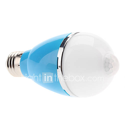 Infrared Sensor E27 5W 450 500LM 6000 6500K Natural White Light Colorful Shell LED Ball Bulb (110 240V, Assorted Colors)