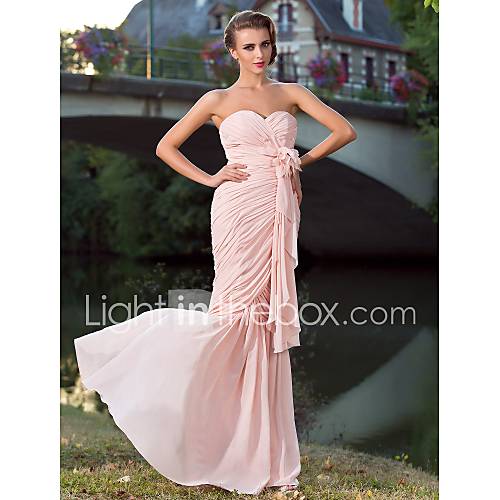 Trumpet/Mermaid Sweetheart Floor length Chiffon Evening/Prom Dress