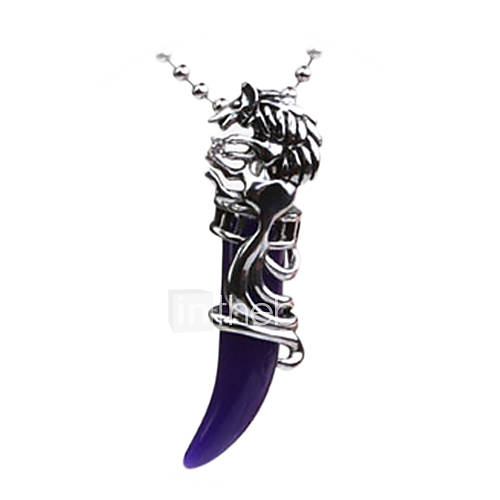 Titanium Steel WolfS Fang Shaped Necklace