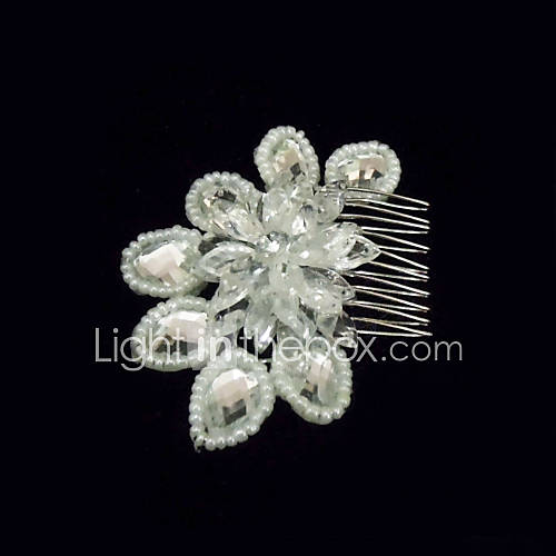 Alloy With Crystal / Imitation Pearl Womens Hair Combs