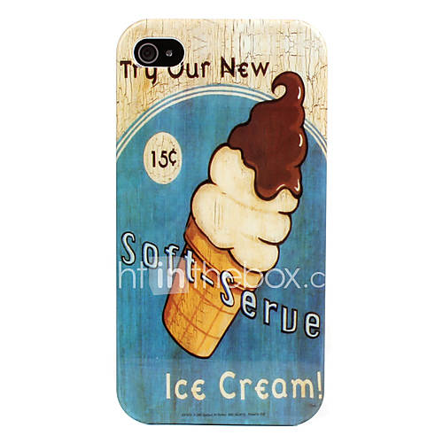 Ice Cream Pattern Hard Case for iPhone 4/4S