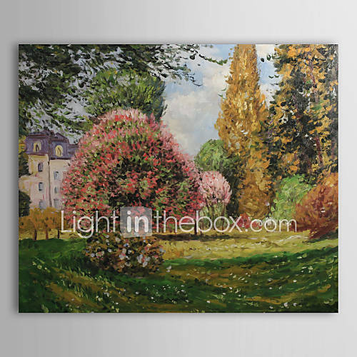 Hand painted The Parc Monceau,Paris Oil Painting by Claude Monet with Stretched Frame