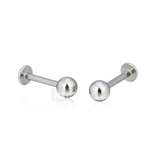 Stainless Steel Round Nose Rings(Set of 10)