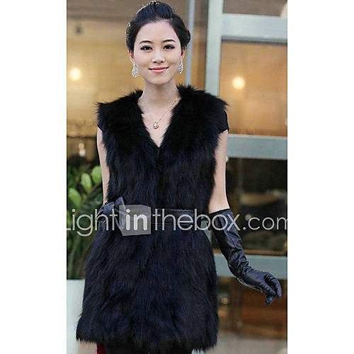 Sleeveless Faux Fur Career/Party Vest