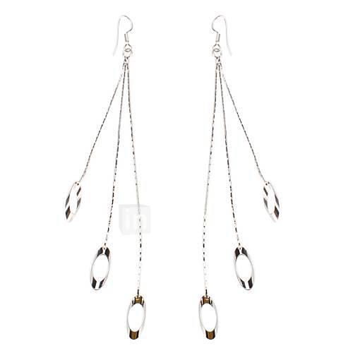 Shape Platinum Tassels Earrings