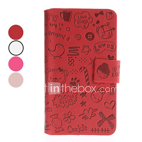 Cute Cartoon Pattern PU Leather Case for Samsung Galaxy Note 2 N7100 (Assorted Colors)