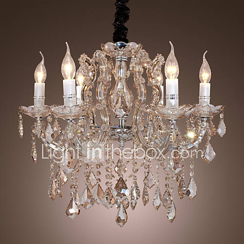 Luxury Crystal Chandelier with 6 Lights