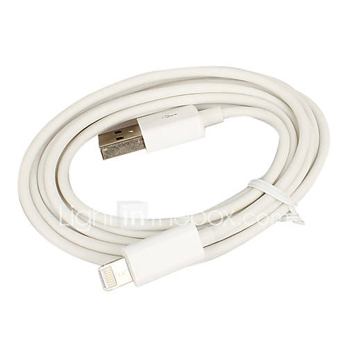 8 Pin Sync and Charge Cable for iPhone 5, iPad Mini, iPad 4, iPods (White, 200cm)