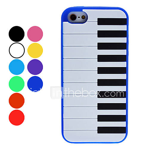 Piano Keyboard Style Soft Case for iPhone 5 (Assorted Colors)