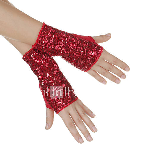 Cotton with Shining Sequins Dance Gloves For Ladies More Colors(A Pair)