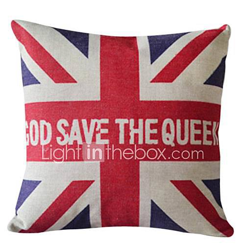 God Save the Queek Cotton/Linen Decorative Pillow Cover