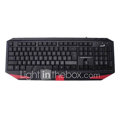 Genius K3 Ergonomic Anti skid USB 2.0 QWERTY Gaming Keyboard with Multi media Key