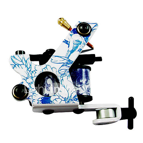 Classic Blue and White Porcelain Tattoo Machine Gun For Lining and Shading