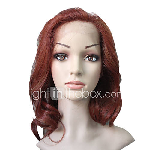 Lace Front Synthetic Red Long Curly Long Wig