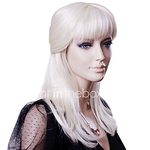 Capless Medium Blonde Straight High Quality Synthetic Hair Wigs