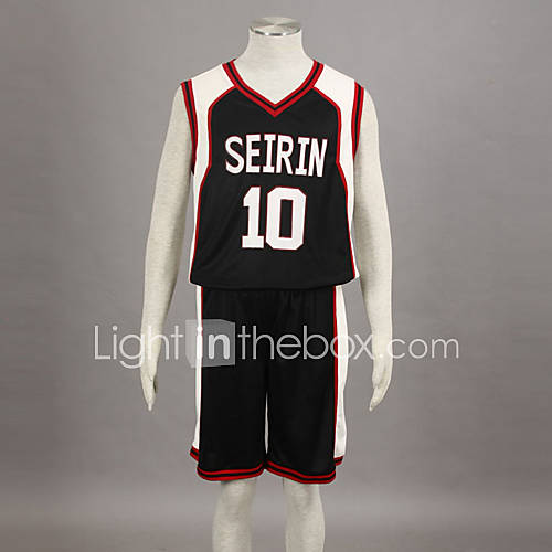 Cosplay Costume Inspired by The Basketball Which Kuroko Plays Kagami Taiga Seirin High School Black NO.10 Sports Uniform