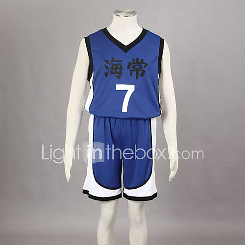 Cosplay Costume Inspired by The Basketball Which Kuroko Plays Kise Ryota Kaijō High School Basketball Team Uniform Blue NO.7