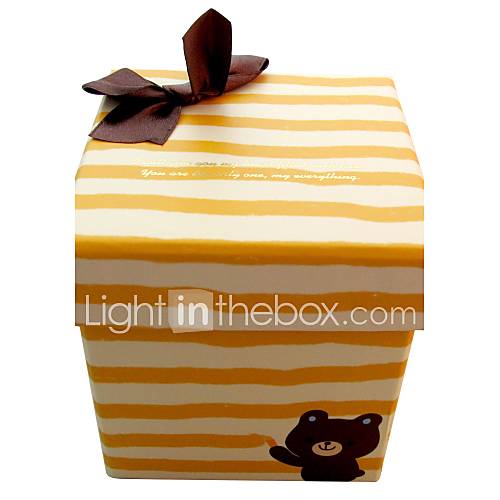 Lovely Stripe Gift Box With Ribbon Bowknot