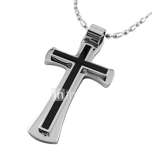 Mens Titanium Cross Necklace