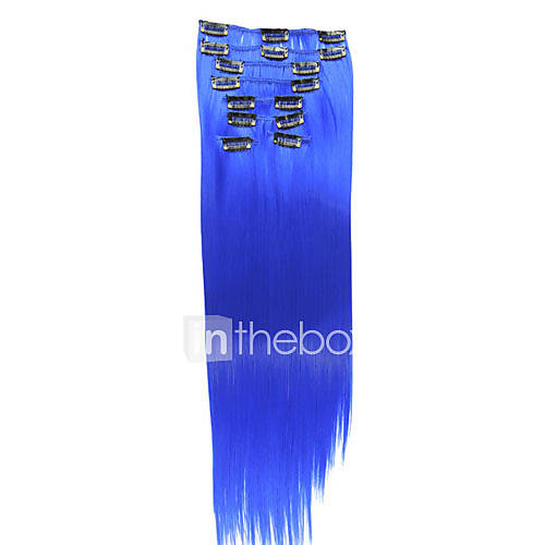 20 Inch High Quality Synthetic Straight Clip In Hair Extension