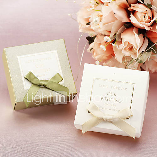 Classic Favor Boxes With Ribbon   Set of 12 (More Colors)