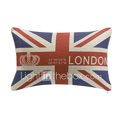 London Style Cotton/Linen Decorative Pillow Cover