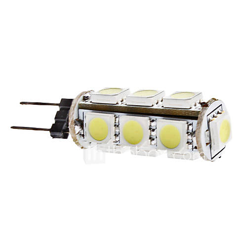 G4 2W 13x5050 SMD 160 180LM 6000 6500K Natural White Light LED Corn Bulb (12V)