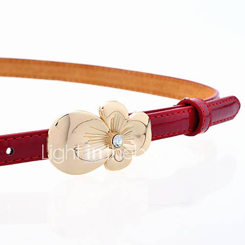 Womens Leather Rhinestone Belt