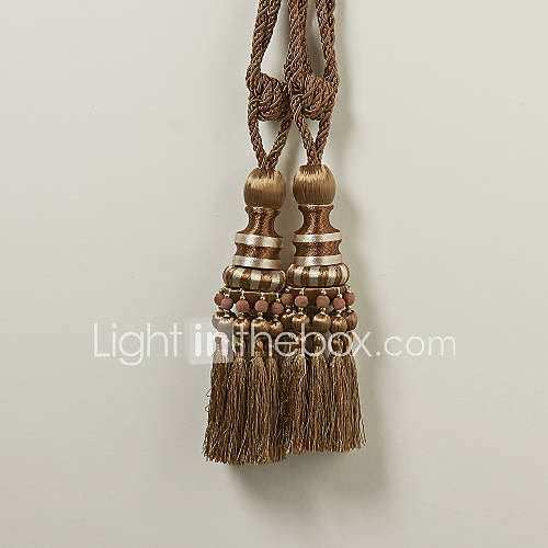 Brown Polyester Classic Tassel (One Pair)