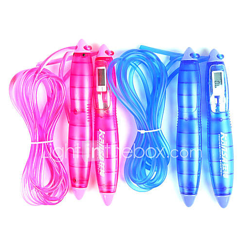 PVC and ABS Handle LCD Adjustable Skipping Rope with Counting,Timing and Calory Function (Assorted Colors,3M)