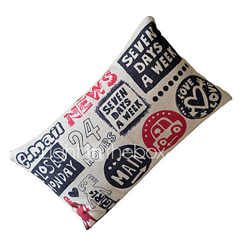 Email News Cotton/Linen Decorative Pillow Cover