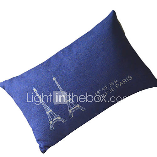 Paris Love Cotton/Linen Decorative Pillow Cover
