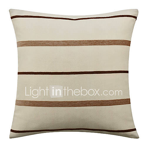 Modern Jacquard Striped Polyester Decorative Pillow Cover
