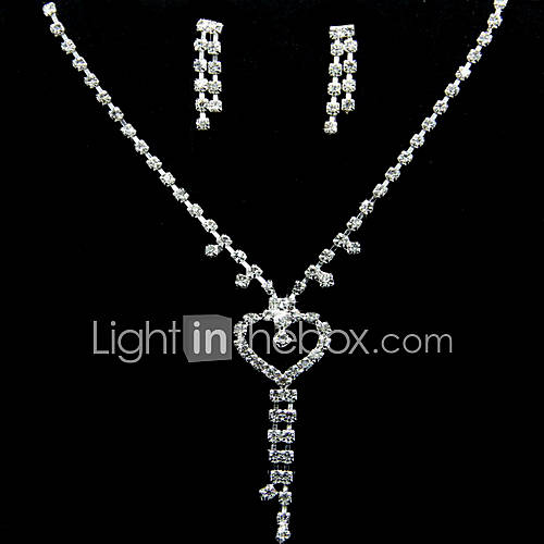 Alloy With Rhinestone Womens Jewelry Set Including Necklace,Earrings