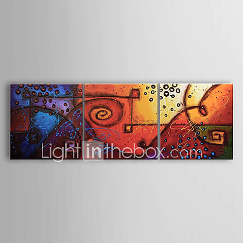 Hand painted Oil Painting Abstract Set of 3 1302 AB0311