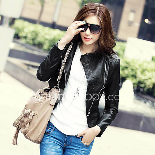 Fashion Collection Slim Fit PU Motor Jacket