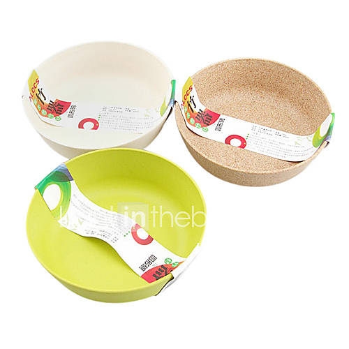 Alocs Bamboo Fiber 500ml Round Dish (Random Color)