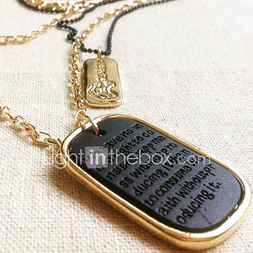 Womens Medallion Of Letters Necklace